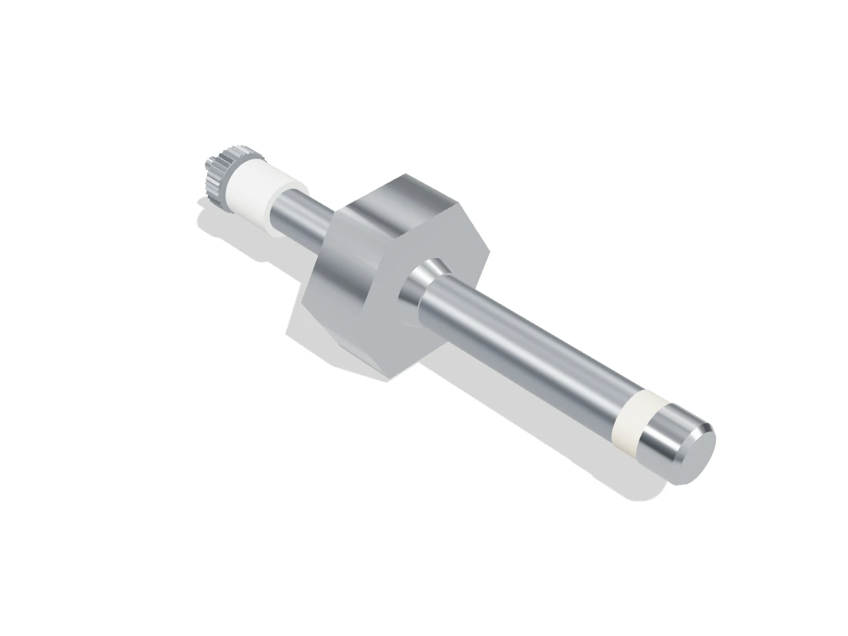3D illustration of a compression-nut conductivity electrode of the Hydrastep 246785A form