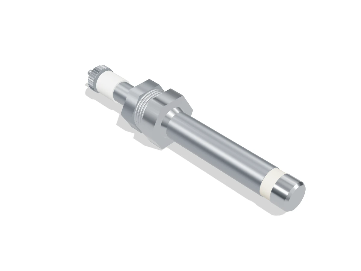 3D illustration of a compression-fitting conductivity electrode of the Levelstate Type 802 form