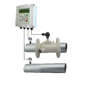 IIT-200F convertor wired to an inline pipe section and temperature sensors
